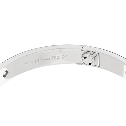 Cartier 18K White Gold 4 Diamond Love Bracelet 17 7 of 7