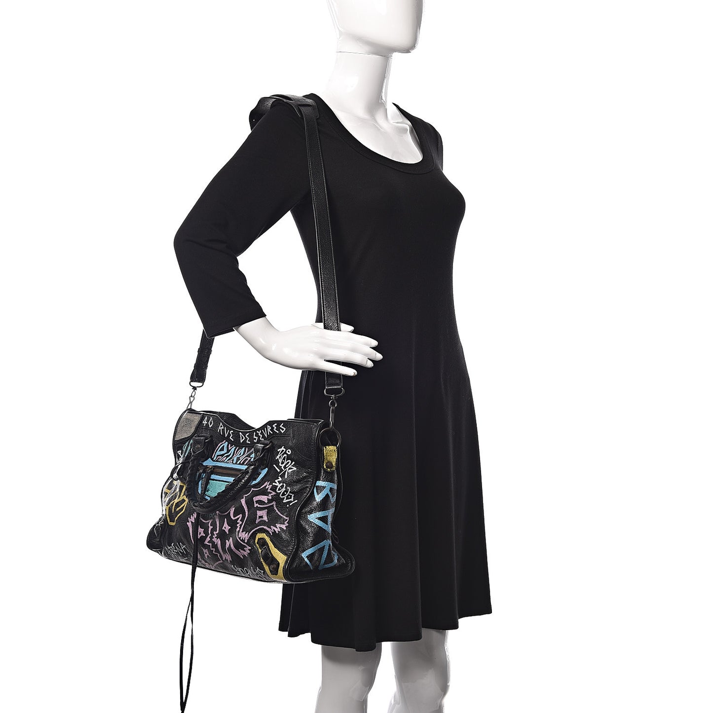 Agneau Graffiti All Over Classic Hardware City Black Multicolor