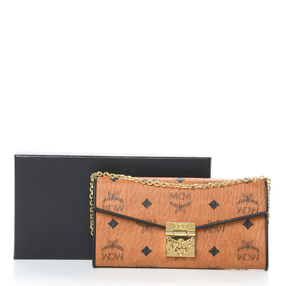 MCM Visetos Large Patricia Wallet On Chain Cognac 11 of 11
