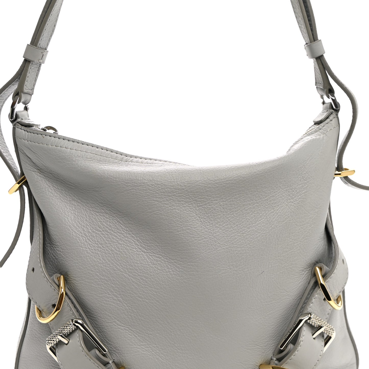 Calfskin Small Voyou Bag Light Grey