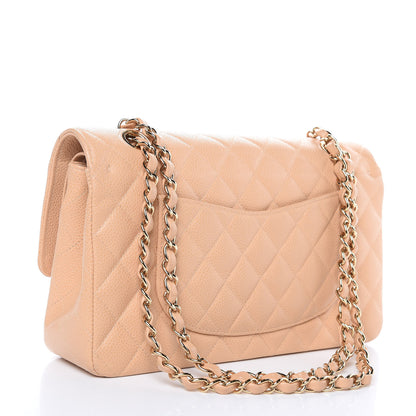 Chanel Caviar Quilted Medium Double Flap Beige 3 of 11