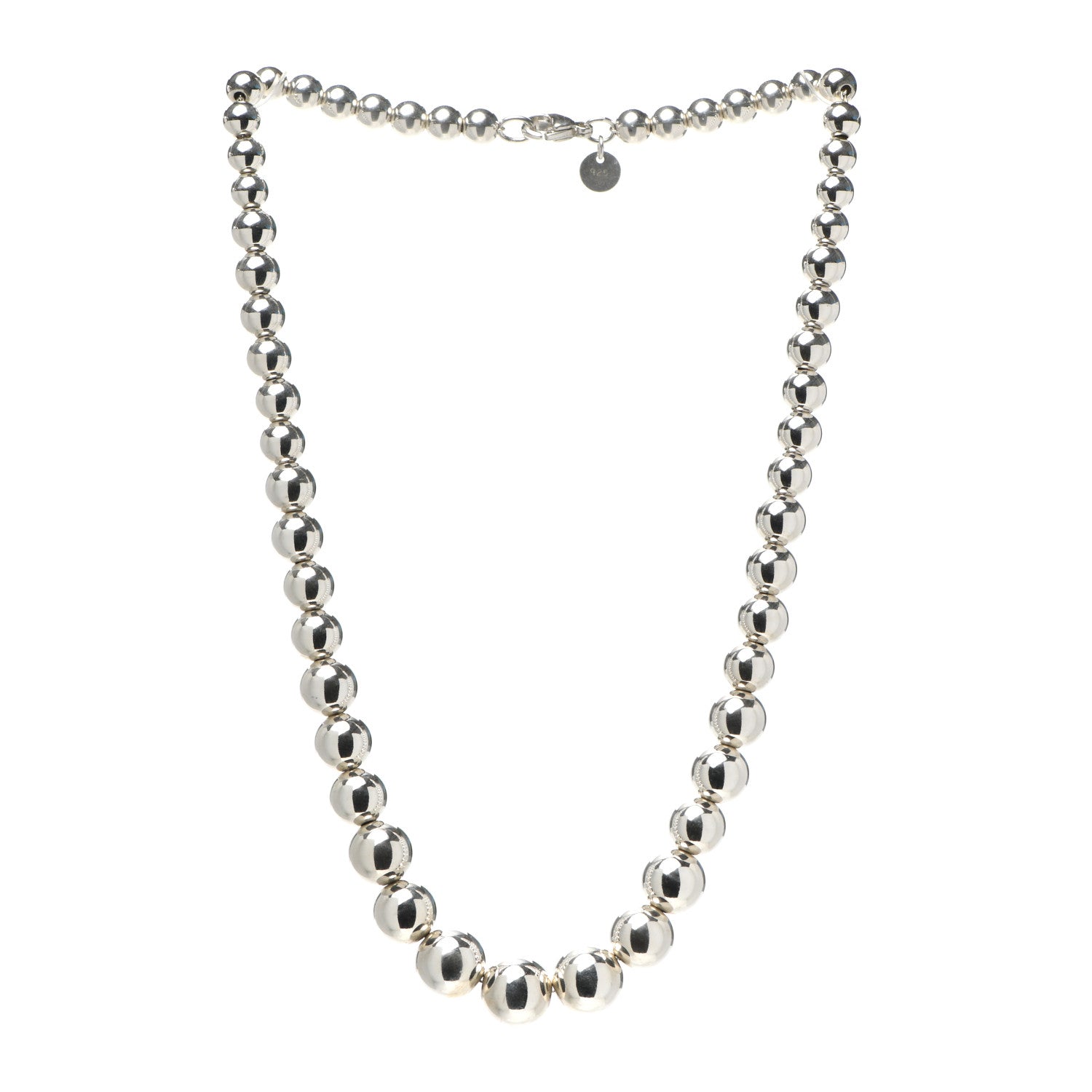 Tiffany Sterling Silver HardWear Graduated Ball Necklace 3 of 4