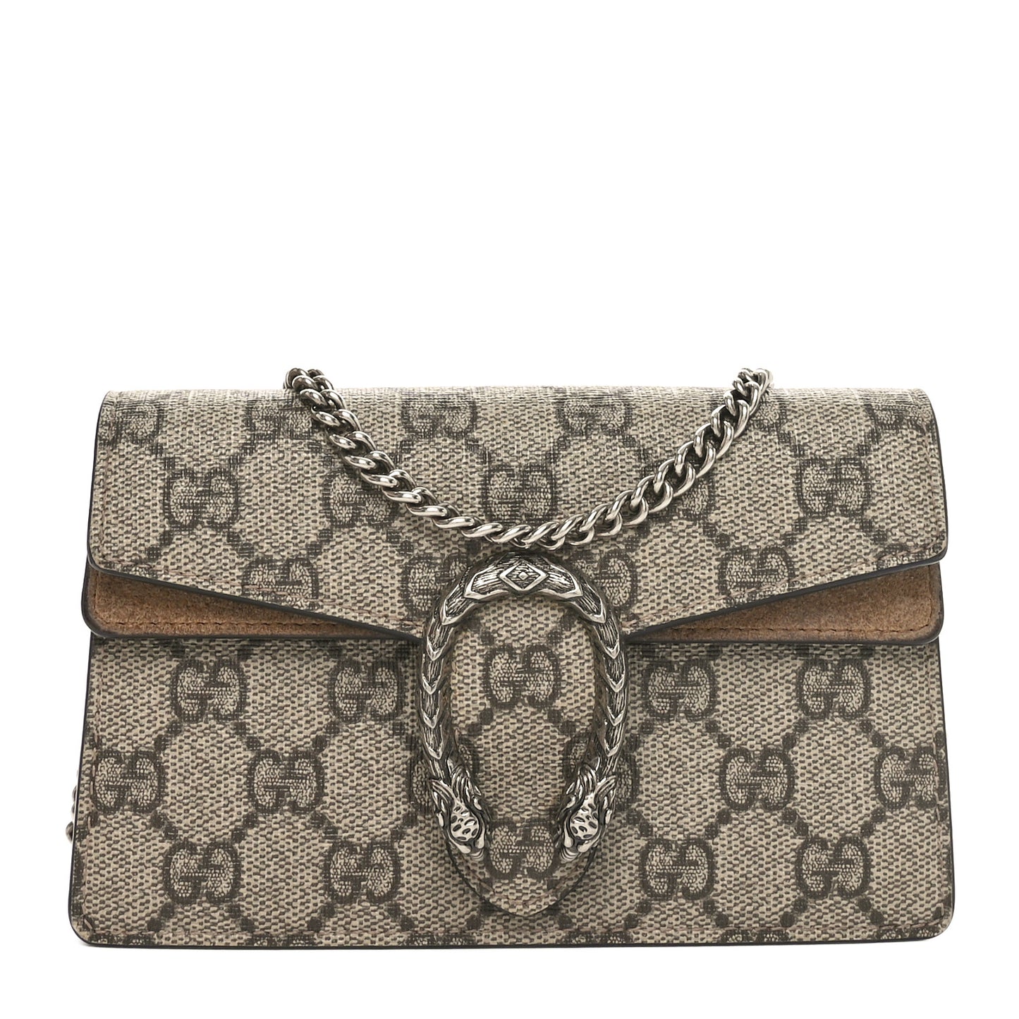 GG Supreme Monogram Super Mini Dionysus Shoulder Bag Taupe