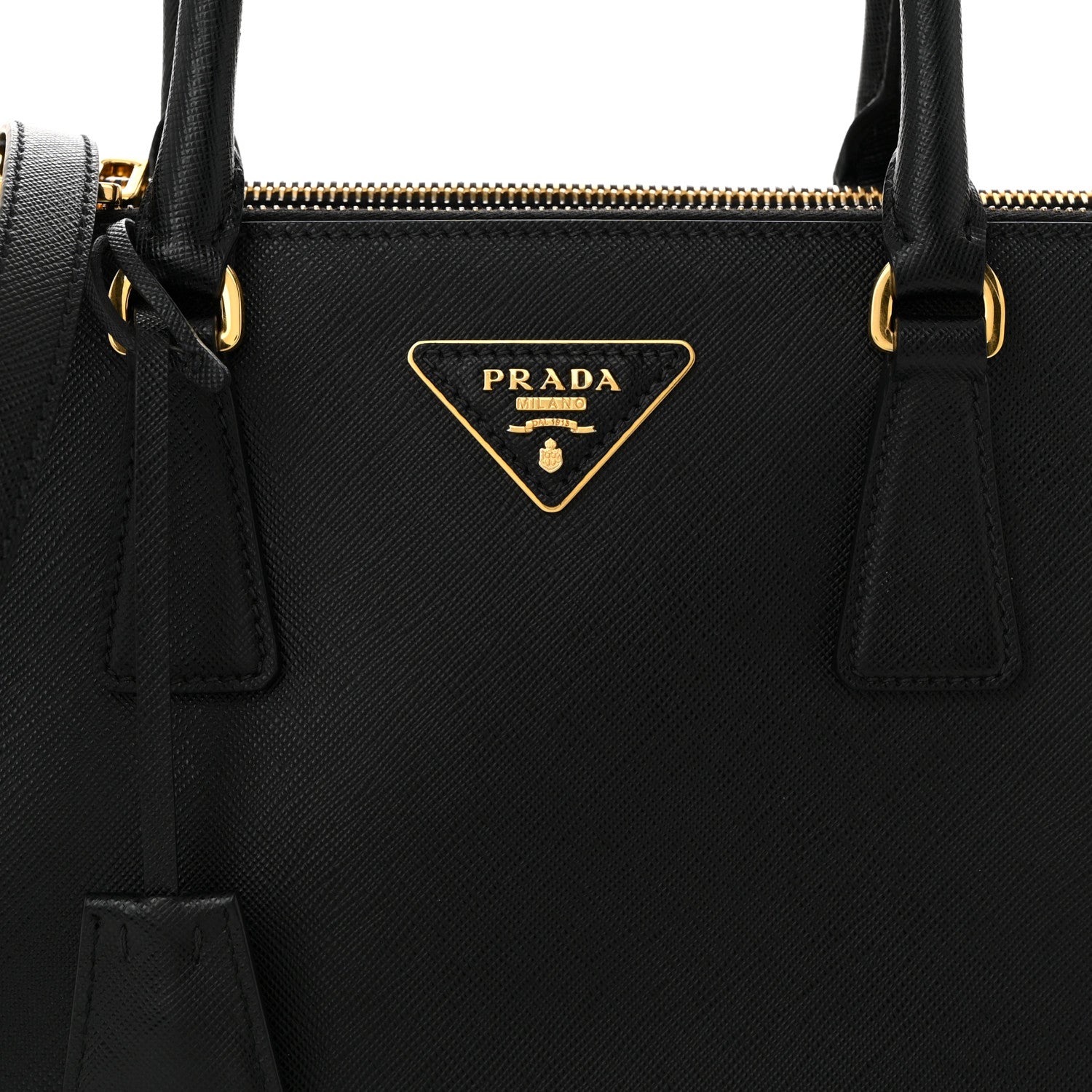 Prada Saffiano Small Galleria Double Zip Tote Black 8 of 10