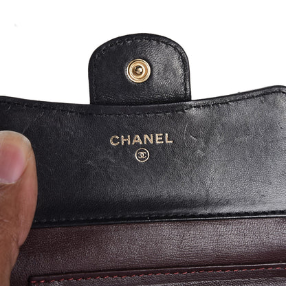 Chanel Lambskin Quilted Small Compact Wallet Black 6 of 8