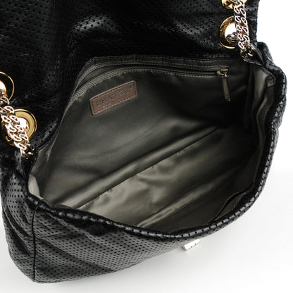 Chanel Calfskin Perforated Large Drill Flap Black 5 of 8