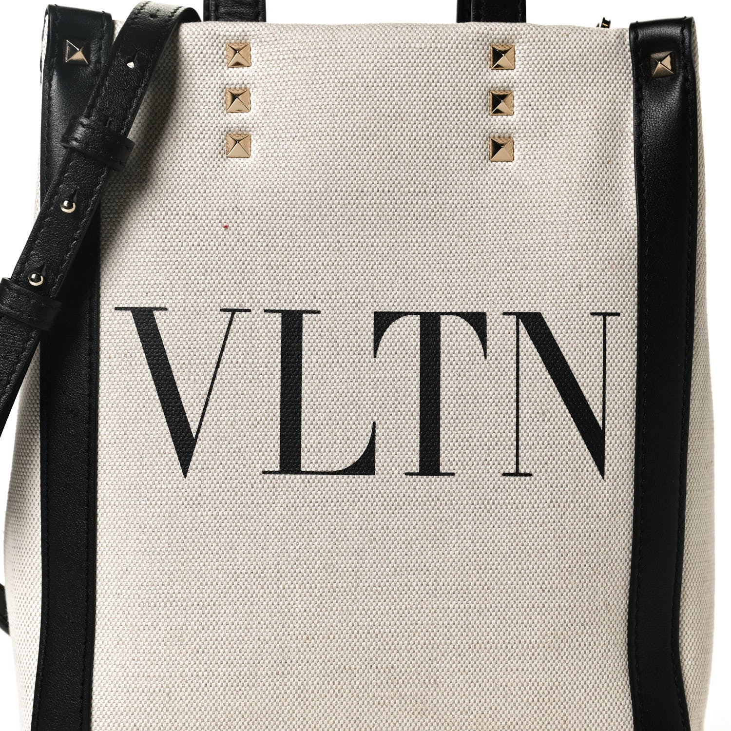 Valentino Garavani Canvas VLTN Print Tote Black Ivory 7 of 11