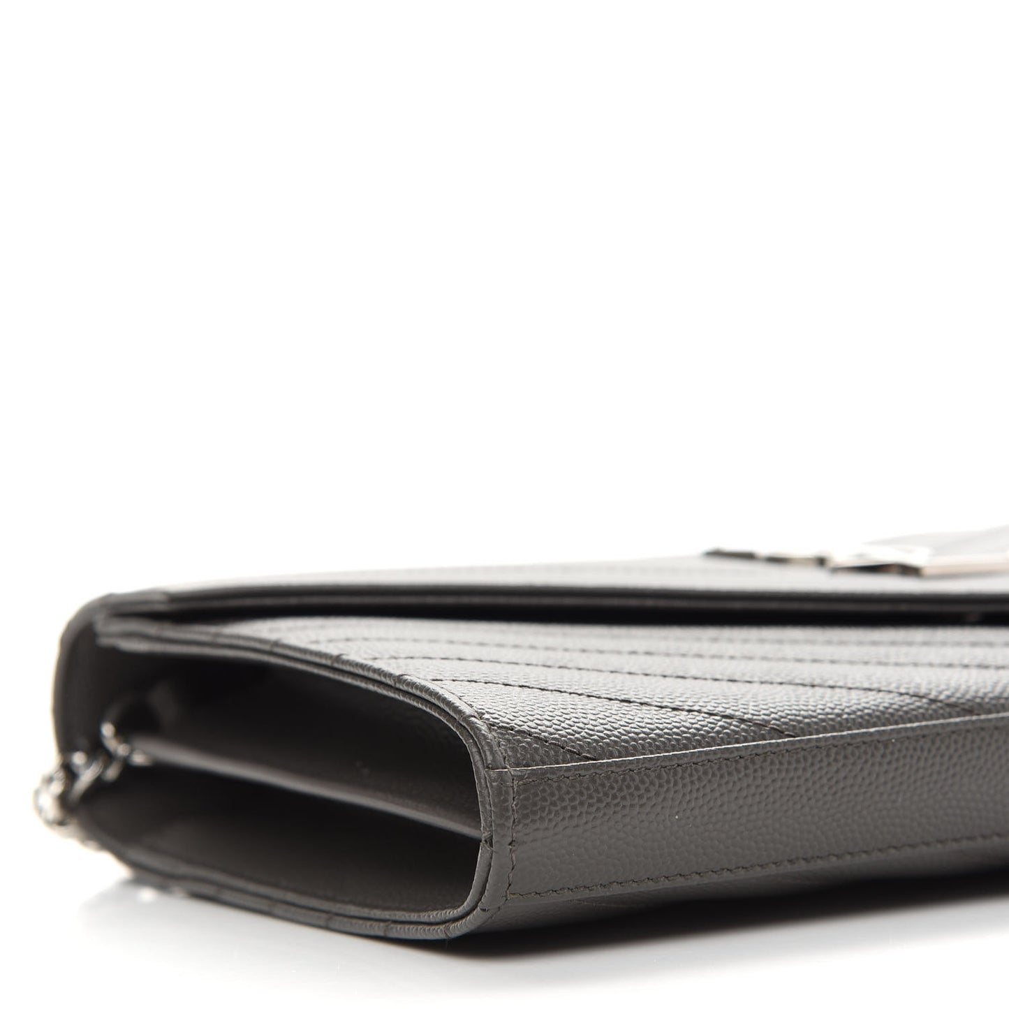 Grain De Poudre Matelasse Chevron Monogram Chain Wallet Earth