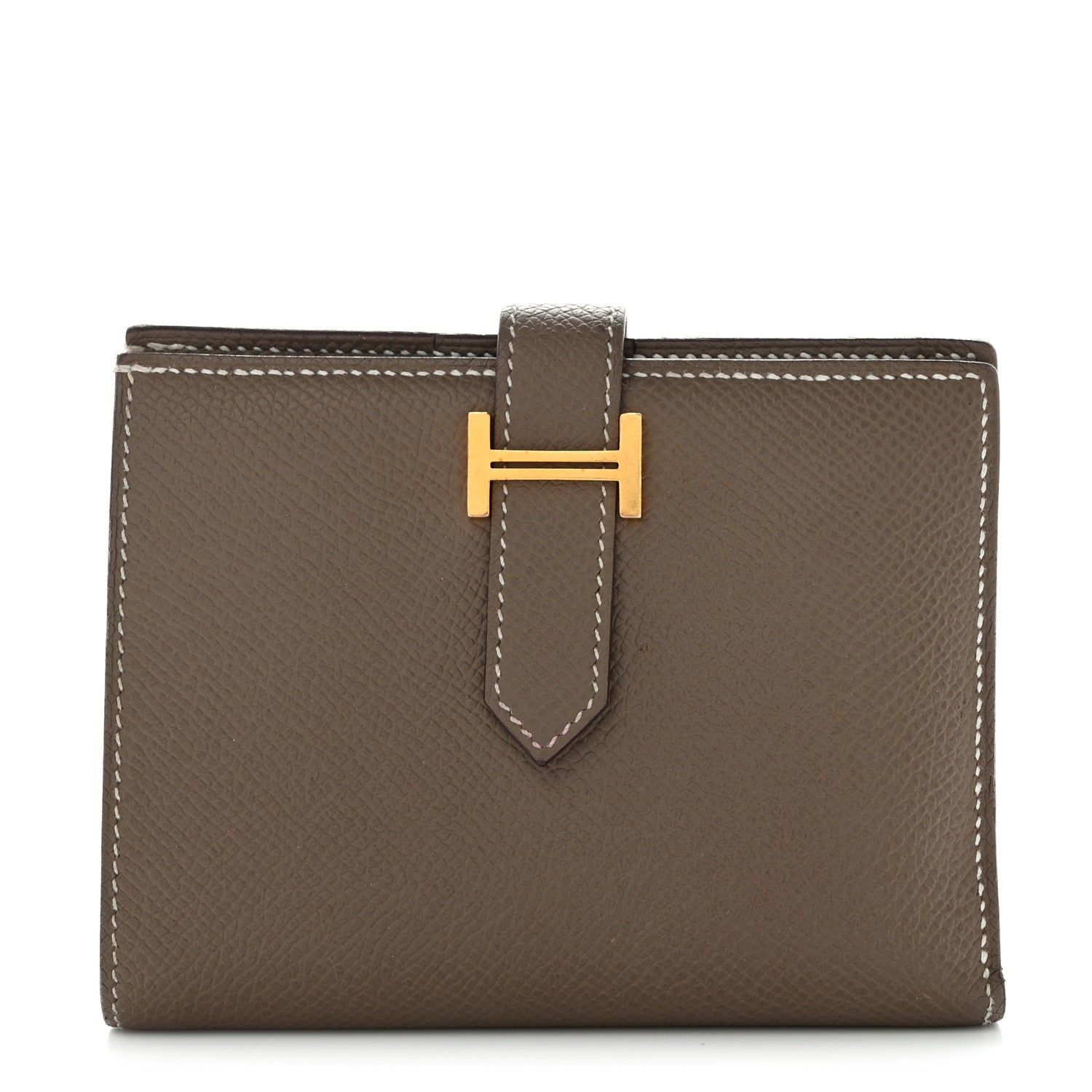 Hermes Epsom Bearn Compact Wallet Etoupe 1 of 10