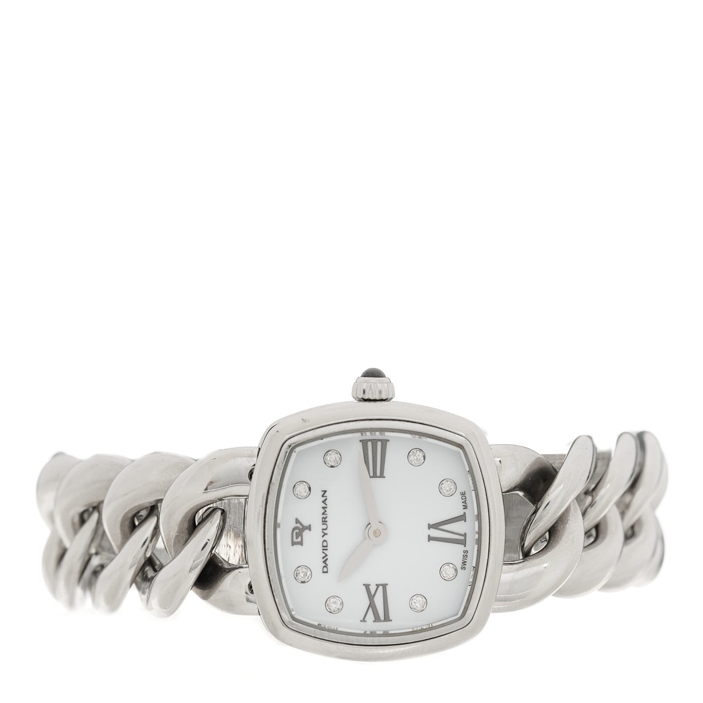 Stainless Steel Diamond 23mm Albion Quartz Watch White