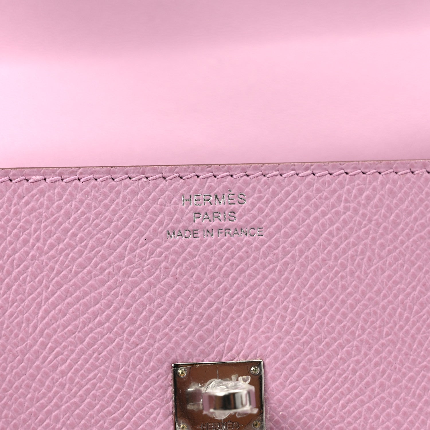 Hermes Epsom Quelle Idole Picto Kelly Doll Handbag Mauve Sylvestre 7 of 10