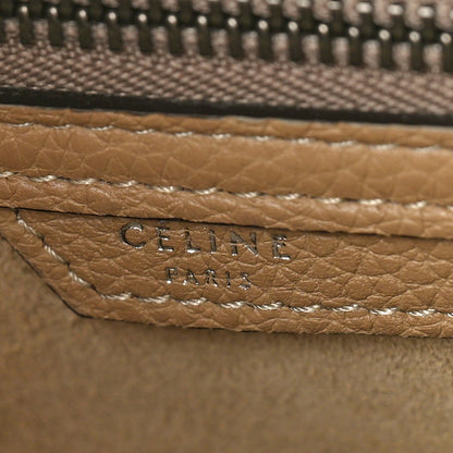 Celine Drummed Calfskin Micro Luggage Dune 6 of 11