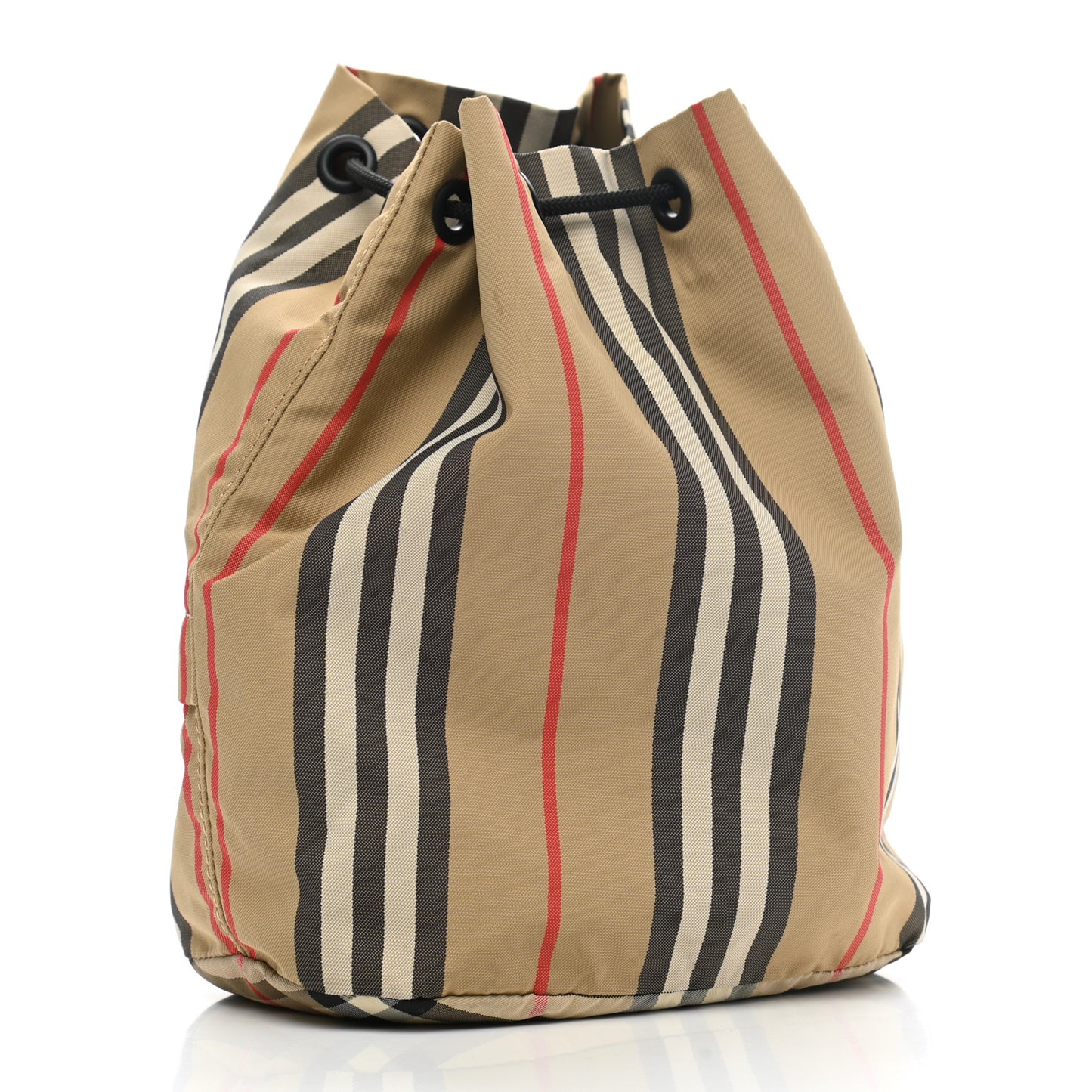 Econyl Icon Stripe Phoebe Drawcord Pouch Archive Beige