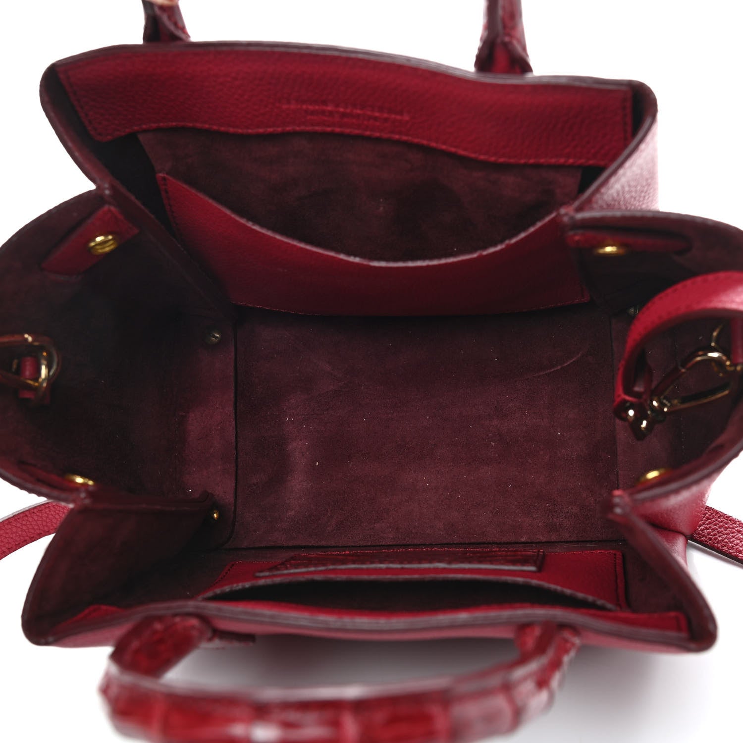 Nancy Gonzalez Calfskin Crocodile Mini Cristie Satchel Dark Pink 6 of 12