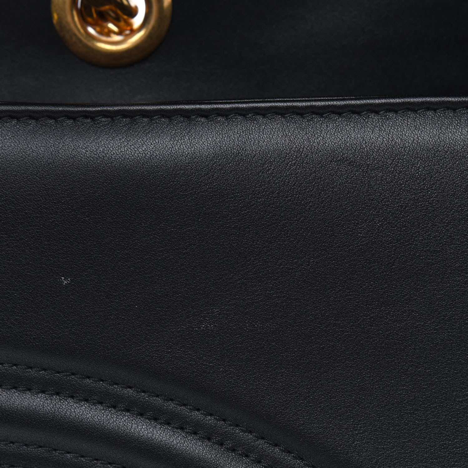 Gucci Calfskin Matelasse Medium GG Marmont Shoulder Bag Black 4 of 4