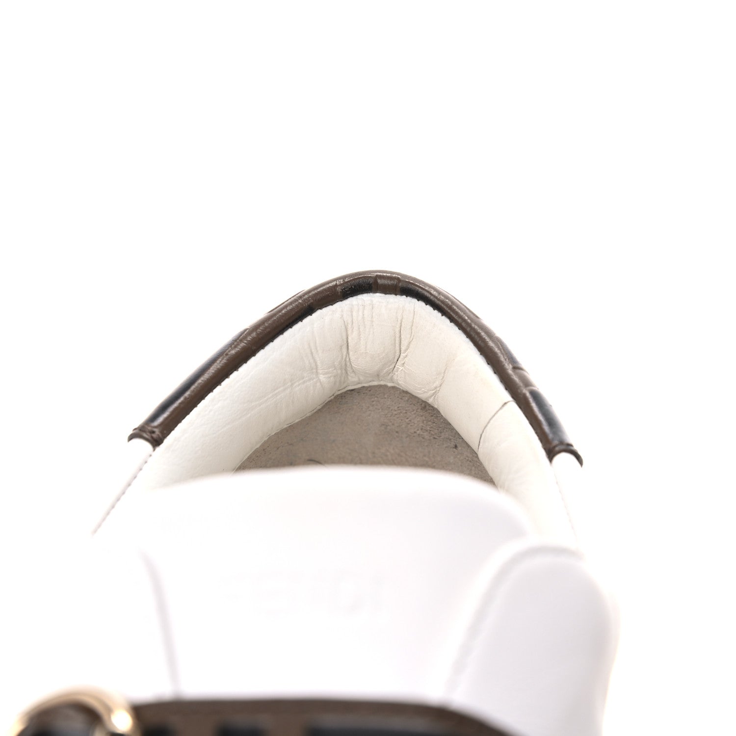 Fendi Vitello FF Embossed Womens Slip On Sneakers 38.5 Ultra White Maya Black 9 of 13
