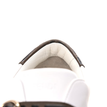 Fendi Vitello FF Embossed Womens Slip On Sneakers 38.5 Ultra White Maya Black 9 of 13