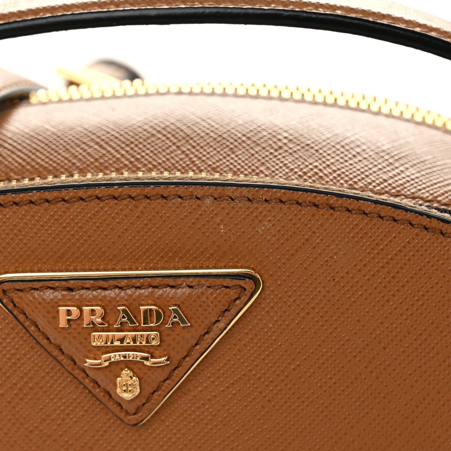 Prada Saffiano Lux Odette Crossbody Caramel 12 of 12