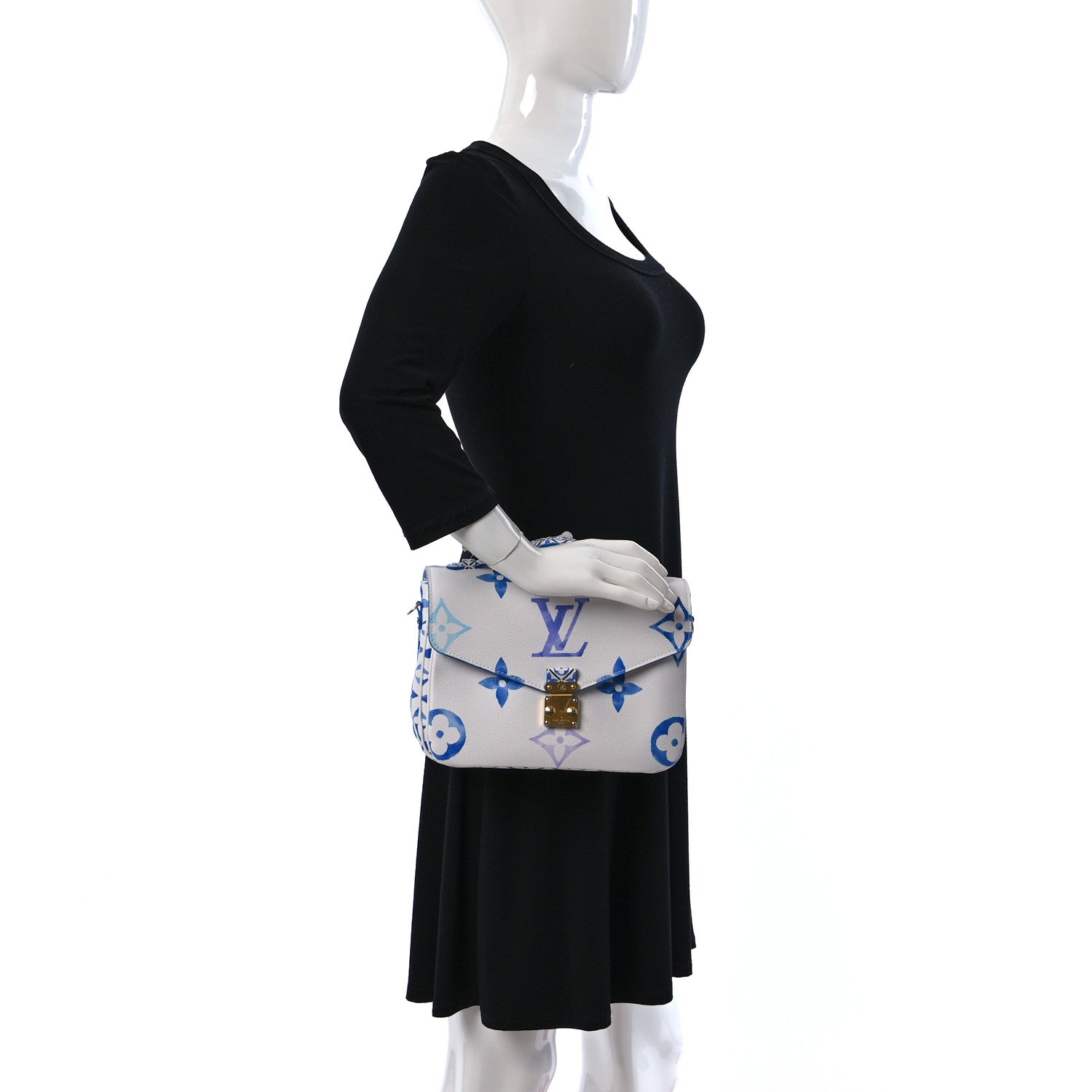 Louis Vuitton Monogram Giant By The Pool Pochette Metis MM Blue 2 of 8