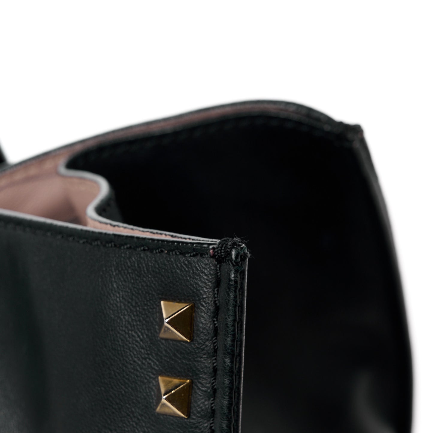 Nappa Medium Rockstud Soft Tote Black