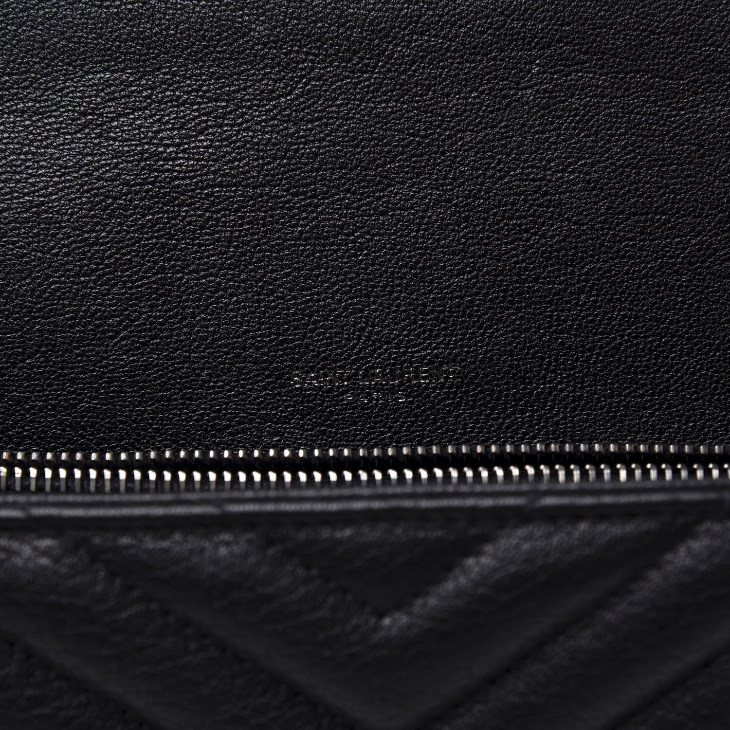Saint Laurent Sheepskin Matelasse Chevron Monogram Large College Satchel Black 5 of 8