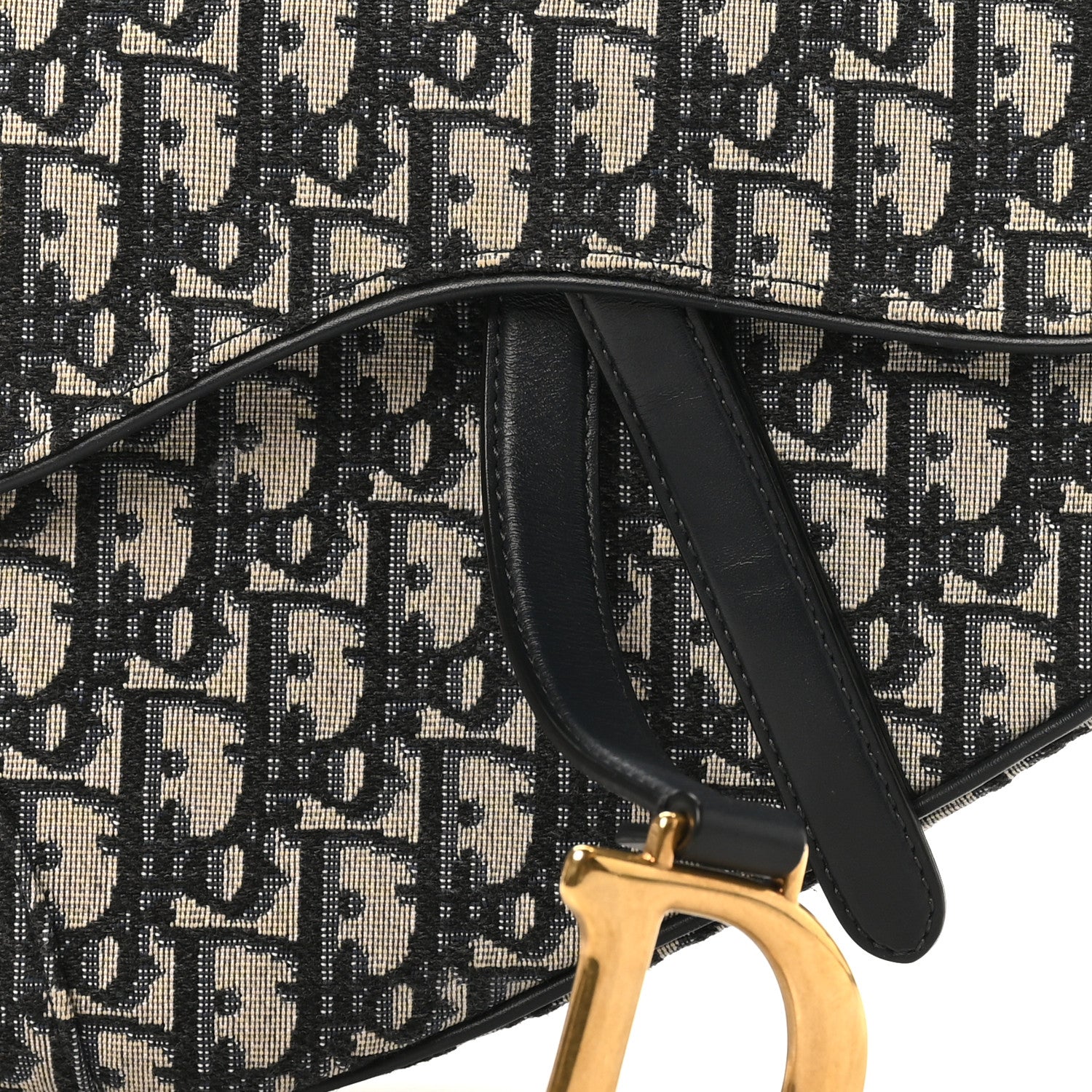 Christian Dior Oblique Saddle Bag Blue 8 of 10