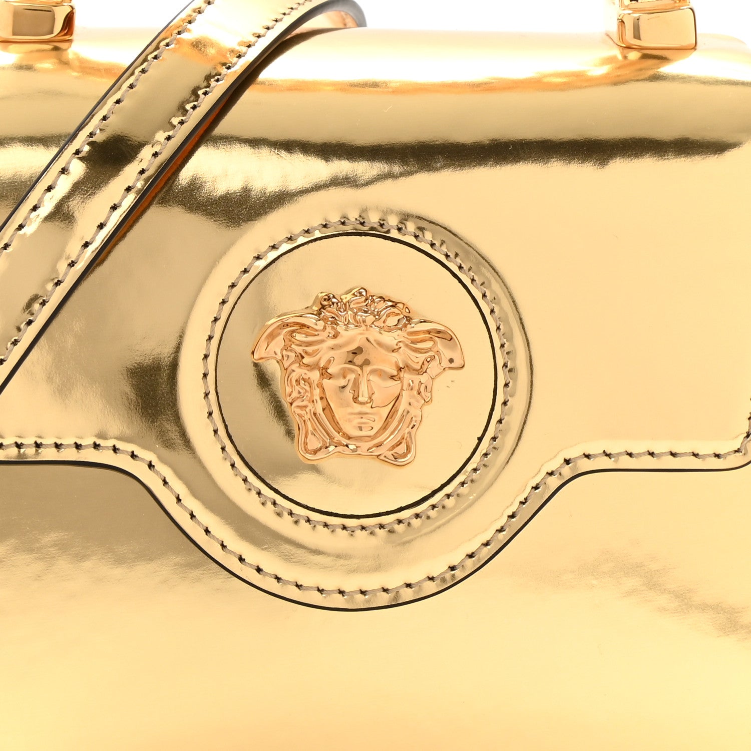 Versace Metallic Mini La Medusa Bag Gold 7 of 9