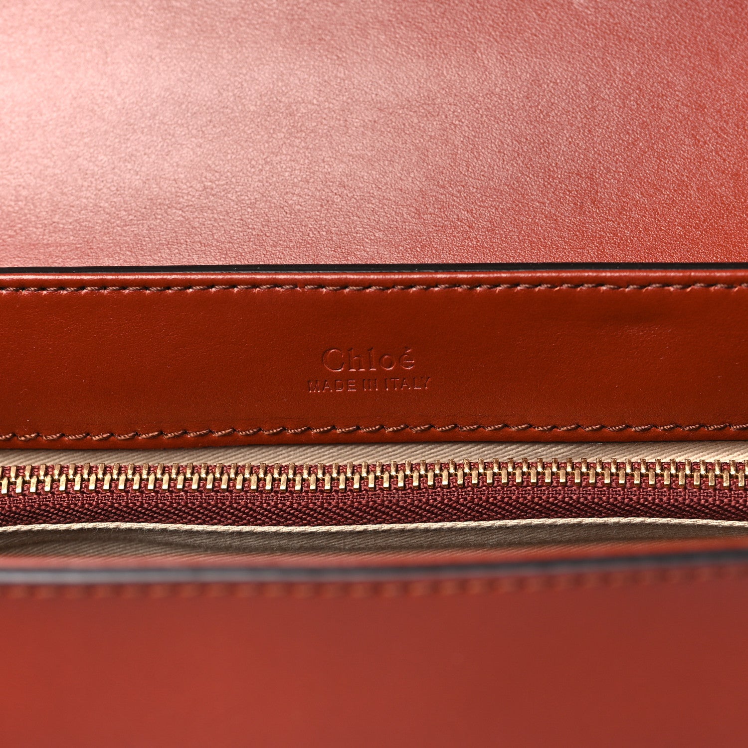 Chloe Calfskin Small C Double Carry Sepia Brown 6 of 9