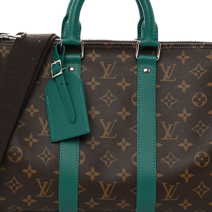 Louis Vuitton Monogram Macassar Keepall Bandouliere 35 Borneo Green 7 of 9