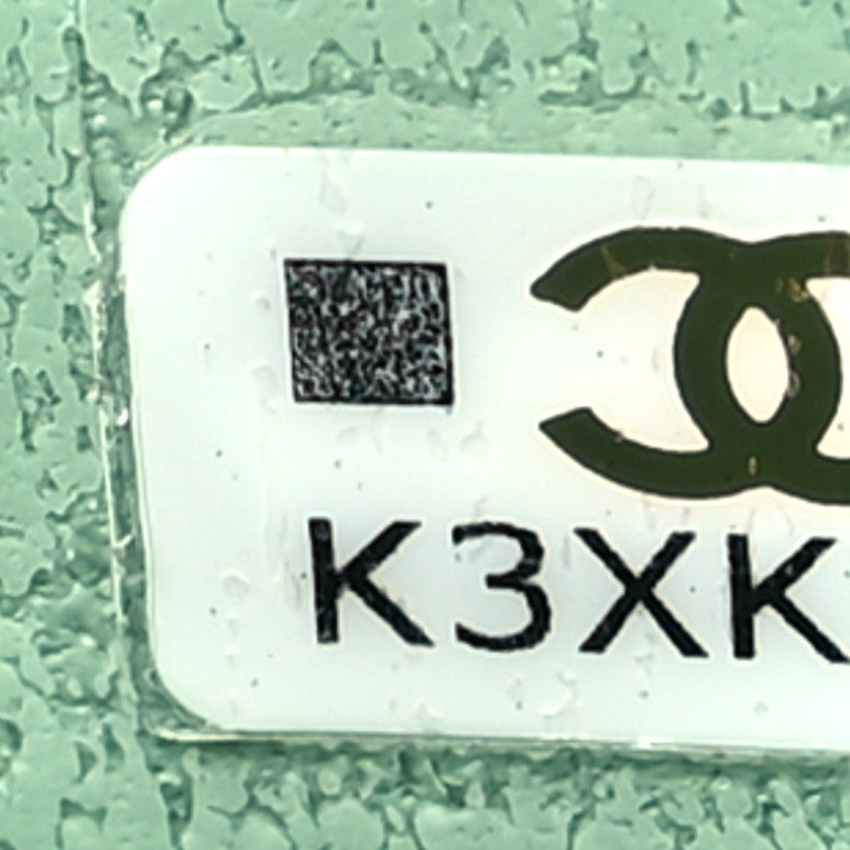 Chanel Lambskin Quilted Small Top Handle Vanity Case With Chain Lilac Light Green 7 of 11