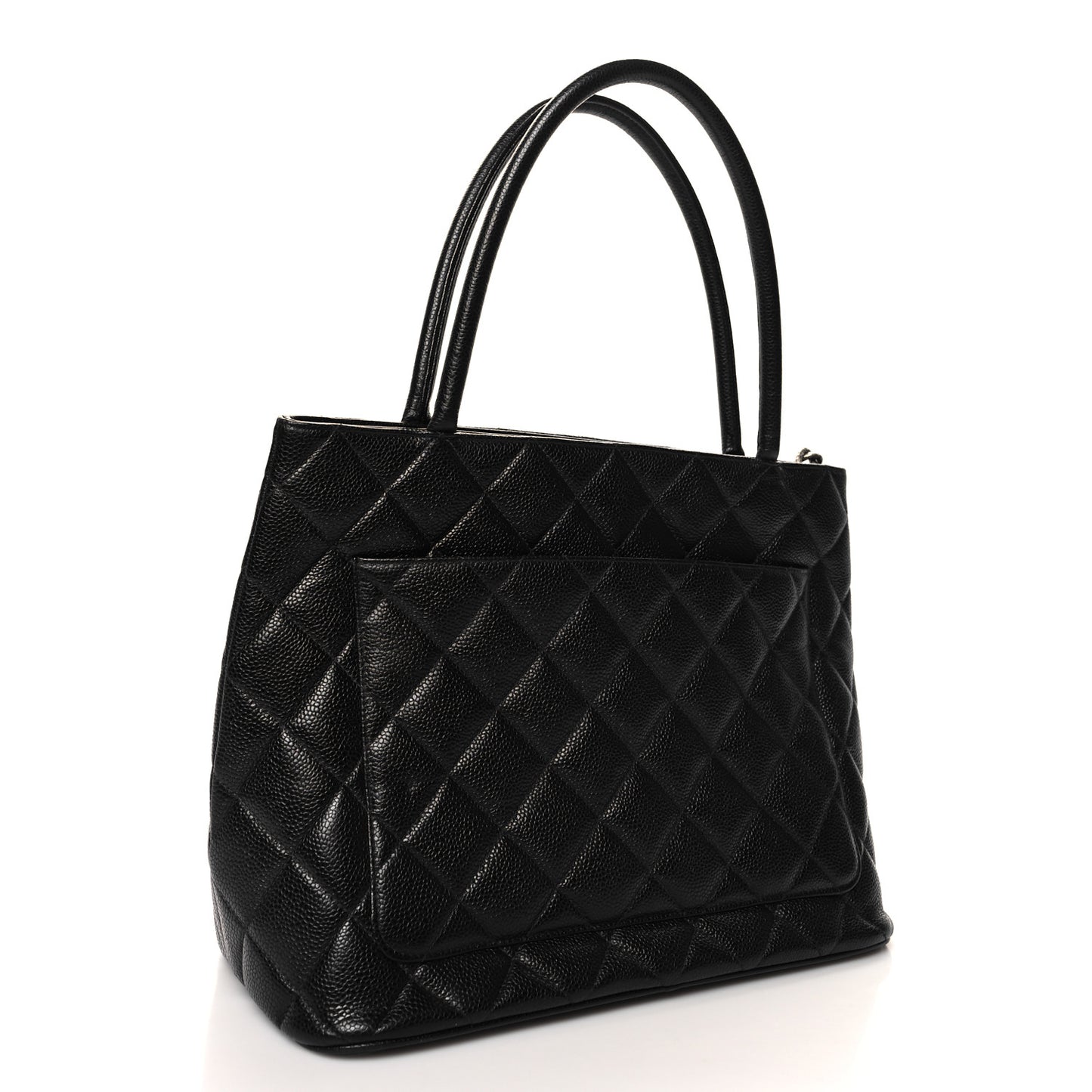 Caviar Quilted Medallion Tote Black
