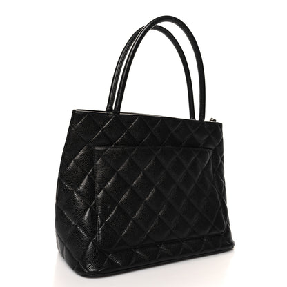 Chanel Caviar Quilted Medallion Tote Black 3 of 10