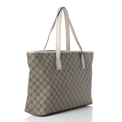 Gucci GG Supreme Monogram Medium Zippered Shopping Tote Off White 2 of 7