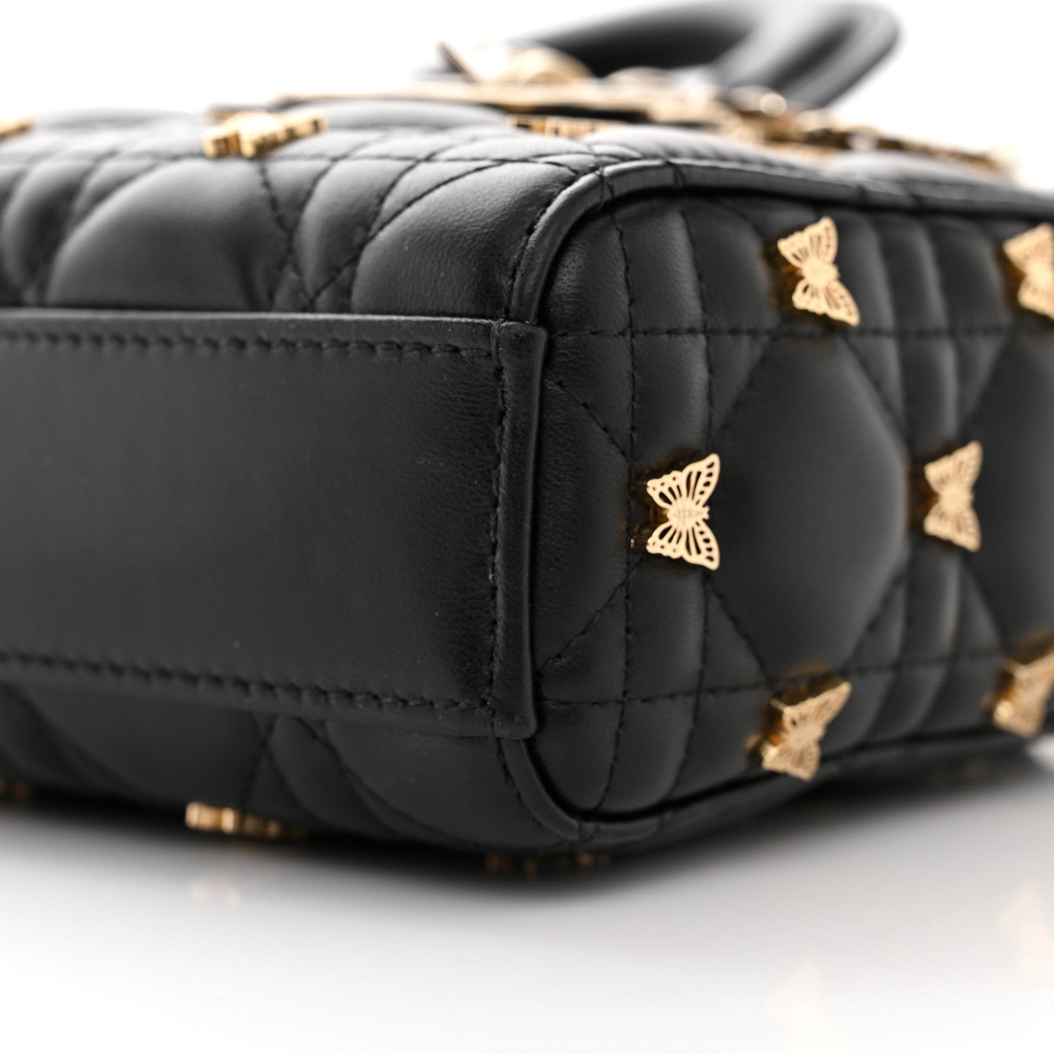 Christian Dior Lambskin Butterfly Cannage Lady D-Joy Black 9 of 9