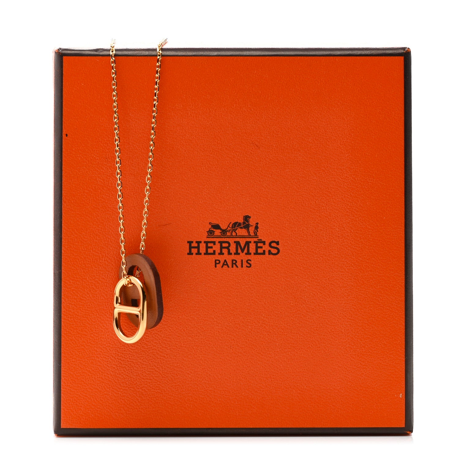 Hermes Swift O'Maillon Pendant Necklace Gold 7 of 7