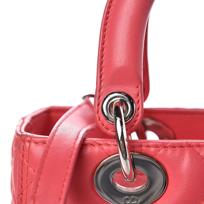 Christian Dior Lambskin Cannage Medium Lady Dior Pink 12 of 17