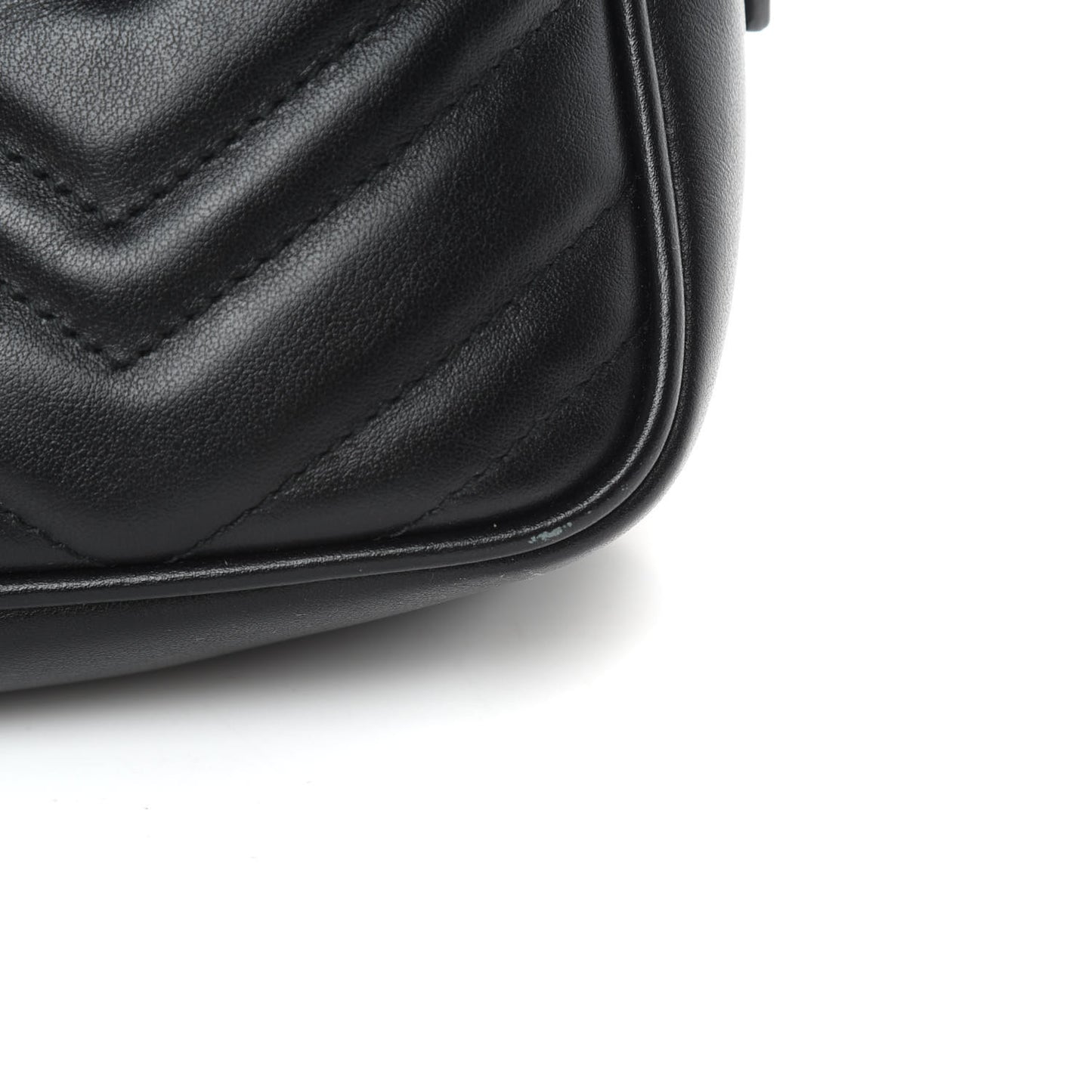 Calfskin Matelasse Small GG Marmont Chain Shoulder Bag Black