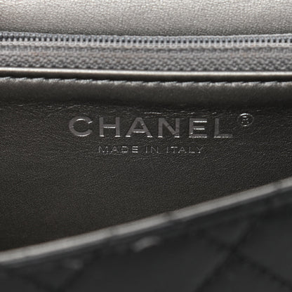 Chanel Goatskin Quilted Logo Small Chic Flap Black 6 of 18