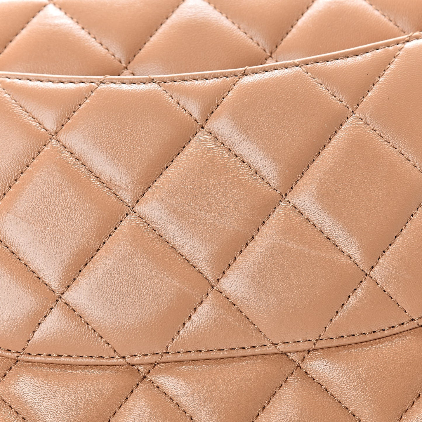 Lambskin Quilted Small Trendy CC Flap Dual Handle Bag Camel