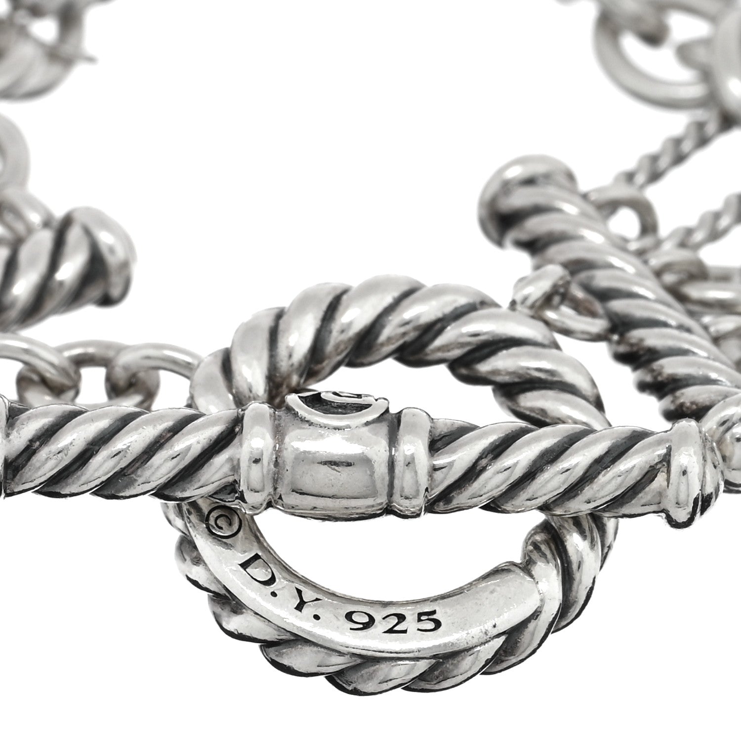 David Yurman Sterling Silver Multi Gemstone Multi Strand Bracelet 3 of 3