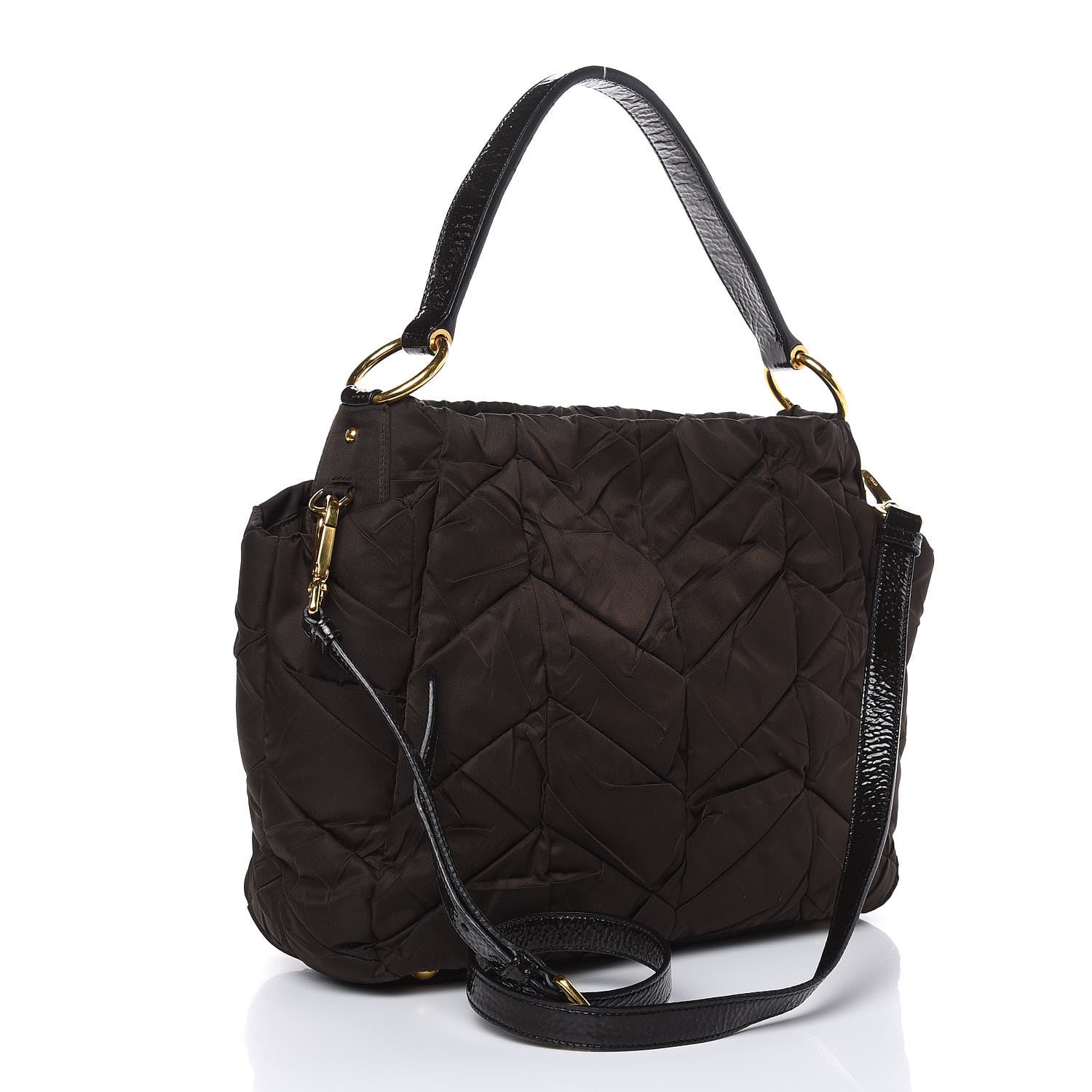 Prada Tessuto Nylon Quilted Bag Ebano 3 of 11