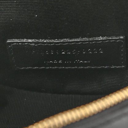Saint Laurent Calfskin Matelasse Chevron Quilted Baby Round Vinyle Belt Bag Black 7 of 8