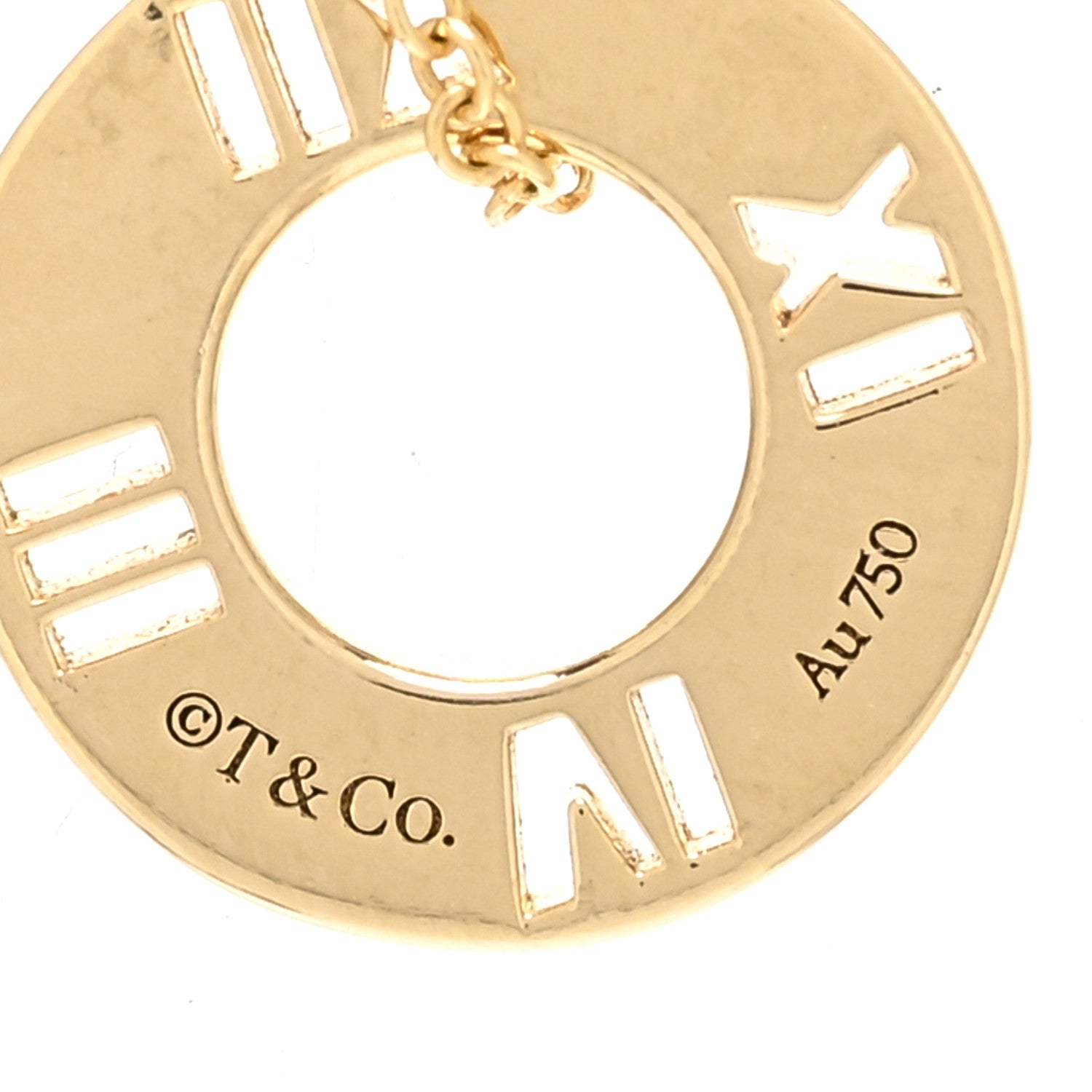 Tiffany 18K Yellow Gold Diamond Atlas Pierced Pendant Necklace 4 of 4