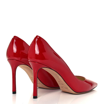 Jimmy Choo Patent Romy 85 Pumps 38 Red 4 of 10