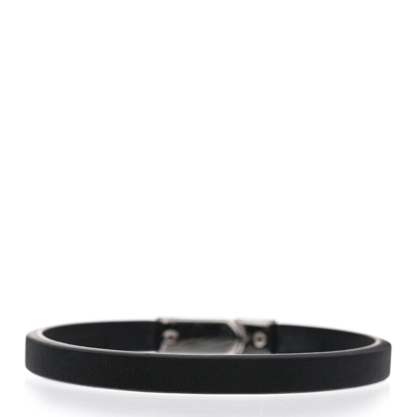 Calfskin Monogram Flower Edge Bracelet 19 Black