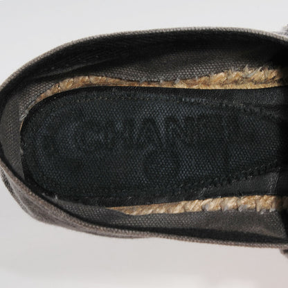 Chanel Toile CC Espadrilles 37 Grey Black 7 of 7