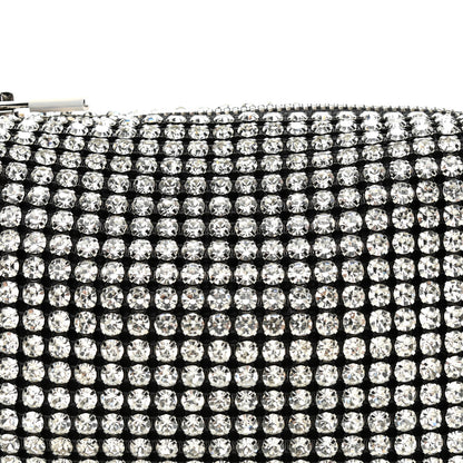 Alexander Wang Mesh Crystal Rhinestone Mini Heiress Pouch Black Silver 8 of 10