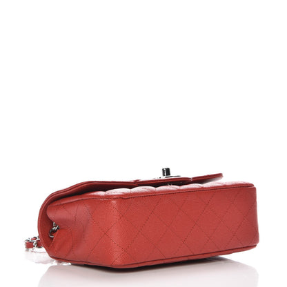 Chanel Caviar Quilted Mini Rectangular Flap Red 4 of 8
