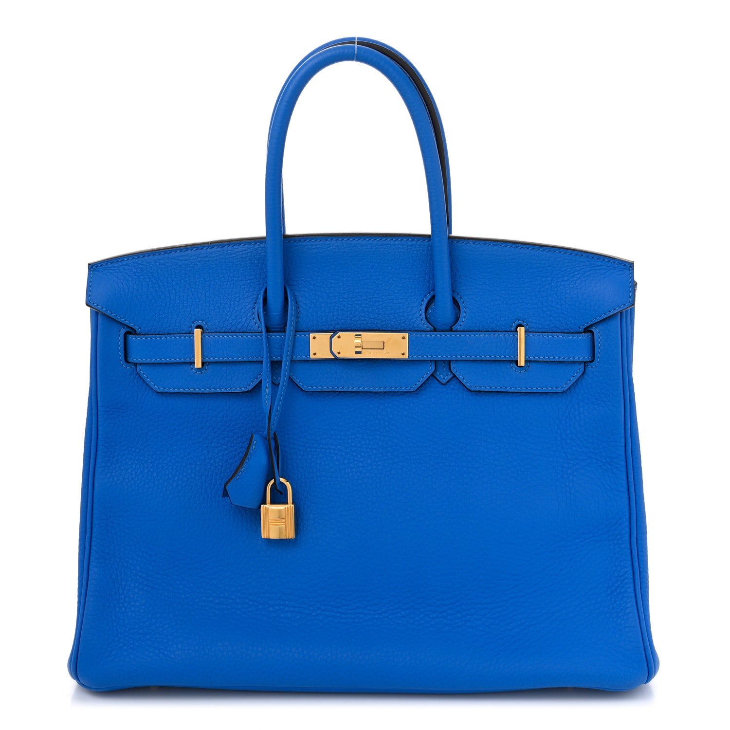 Hermes Taurillon Clemence Birkin 35 Bleu Hydra 1 of 11