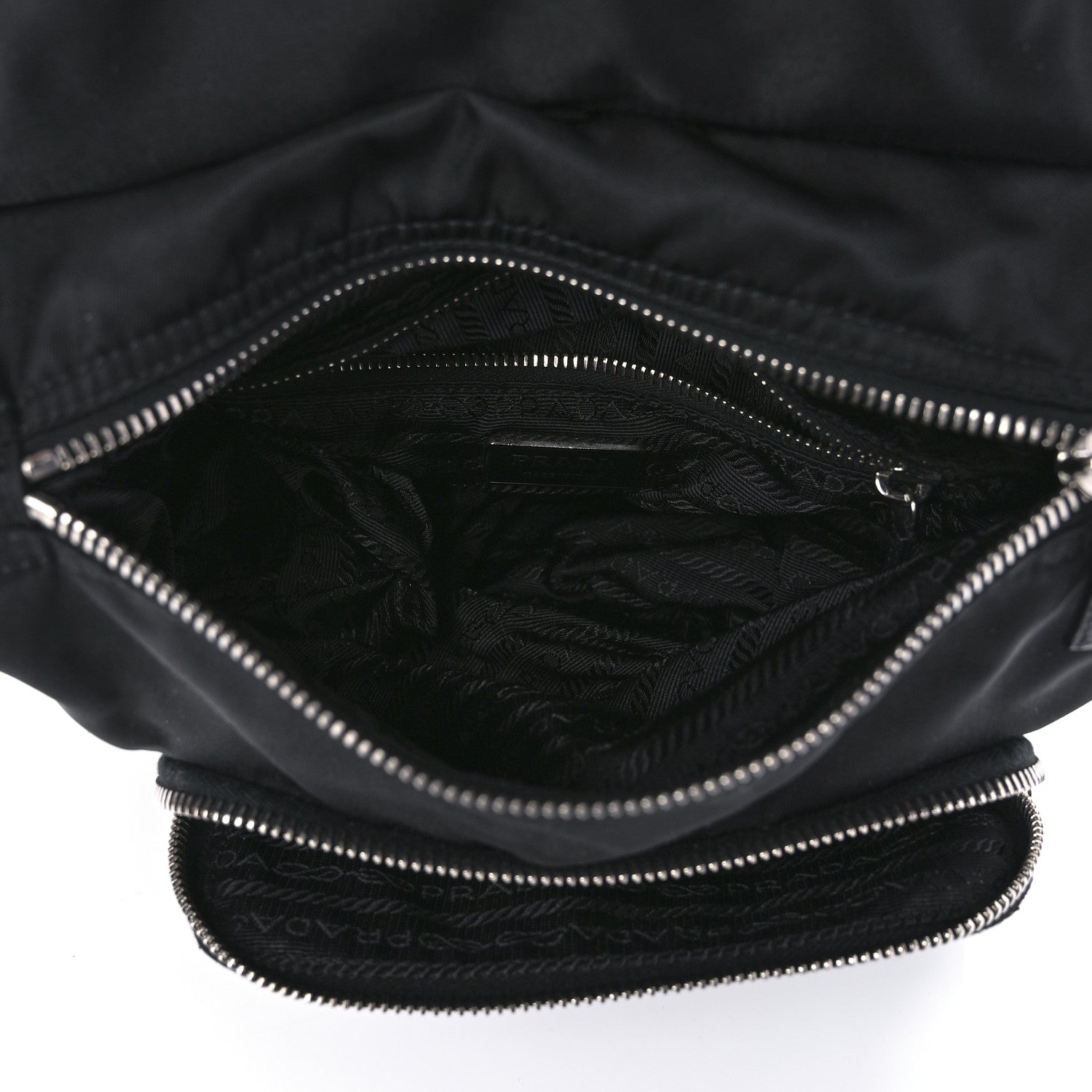 Prada Nylon Vela Shoulder Bag Black 4 of 9